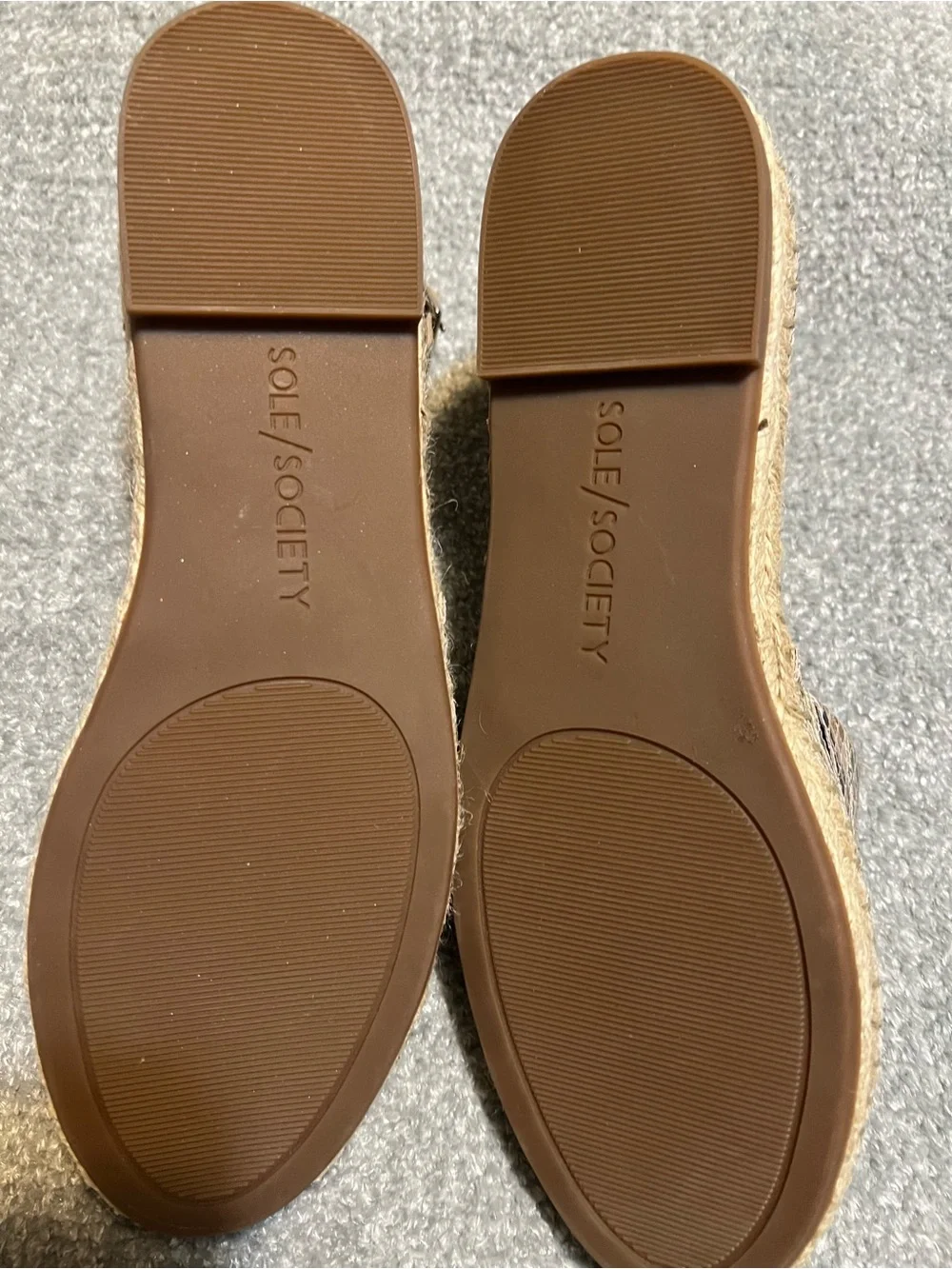 Sole Society Brown Snake-Print Ankle-Strap Espadrilles